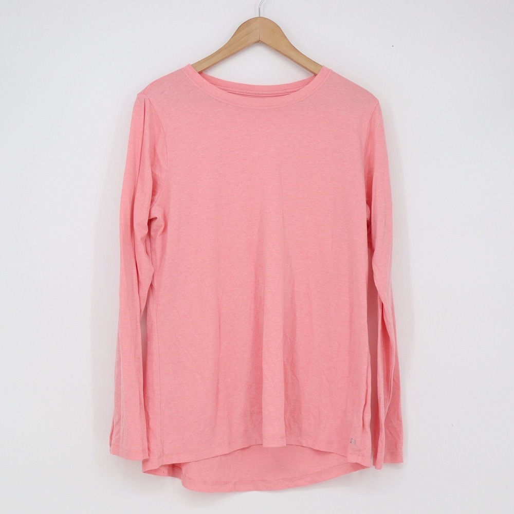 DSG T-Shirt Women XL Long Sleeve Pink Heathered Athletic Excellent